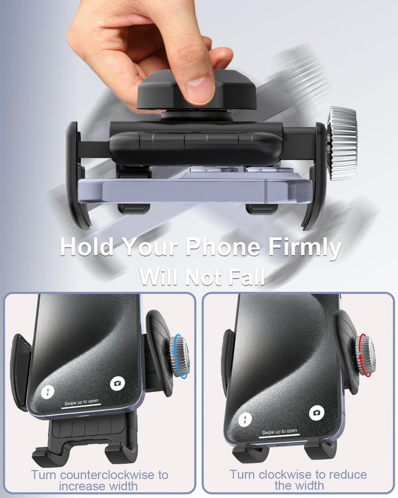 Kolasels Gooseneck Phone Holder for Wheelchair, Bike, Spin Bike, Stroller, Boat, Mic Stand, Scooter, Treadmill, Handlebar Cell Phone Clamp for iPhone 16/15/14/13 Pro Max, Galaxy, All 4-7" Smartphones - Image 3